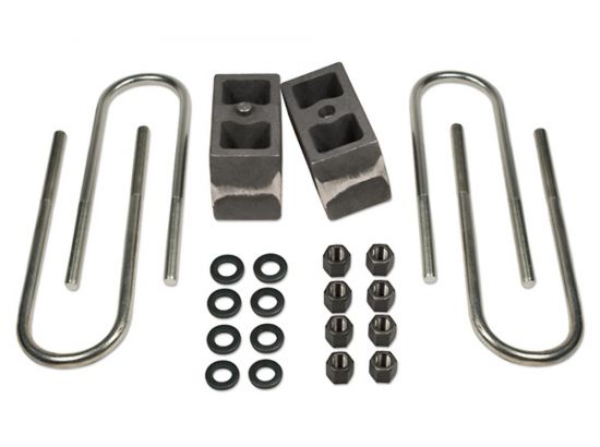 Tuff Country 97063 5.5" Rear Block & U-Bolt Kit (with factory overloads) - Tapered 4wd for Ford F-350 1999-2016