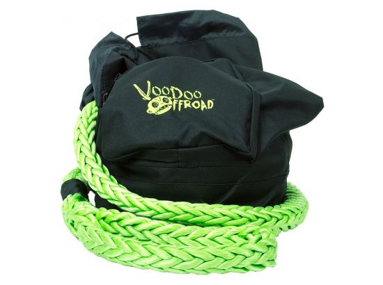 VooDoo Offroad 1300000 Nylon Mesh Front Panel Zipper Recovery Rope Bag - Green