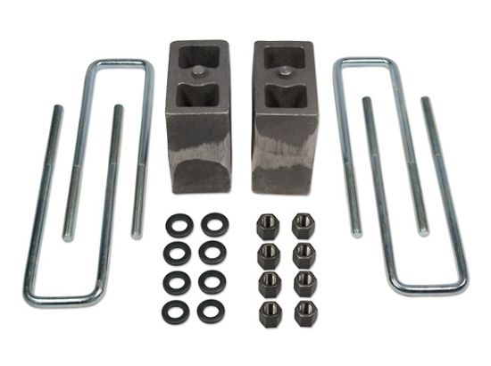 Tuff Country 97055 5.5" Rear Block & U-Bolt Kit (with factory contact overloads) - Tapered 4wd for Dodge Ram 3500 1994-2002