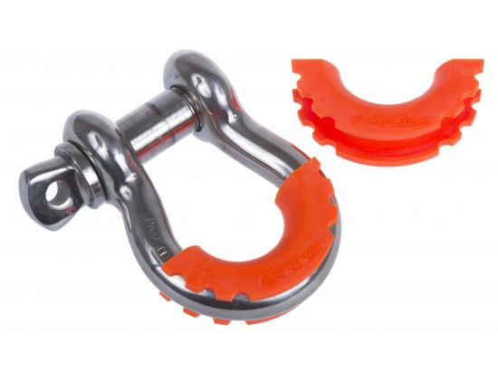 D-Ring Shackle Isolator Fluorescent Orange Pair by Daystar
