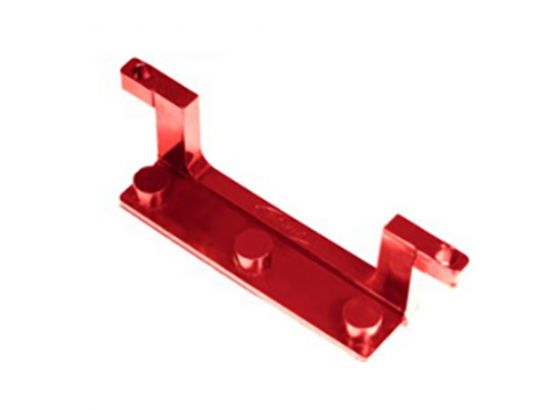 License Plate Bracket for Roller Fairlead Isolator Red by Daystar