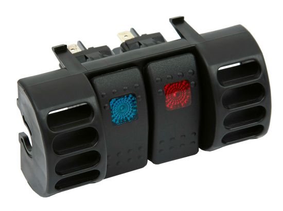 1984-2001 Jeep Cherokee XJ 2WD/4WD - Air Vent Switch Panel (Includes Blue & Red Switches) by Daystar