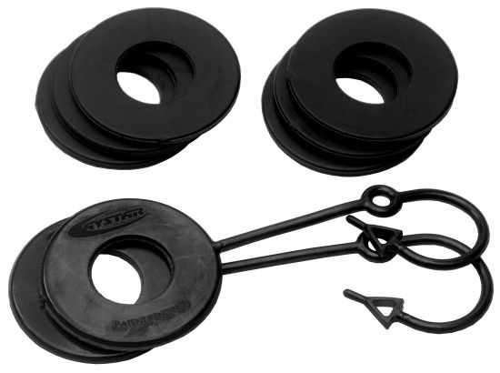 Black D Ring Isolator w/Lock Washer Kit by Daystar