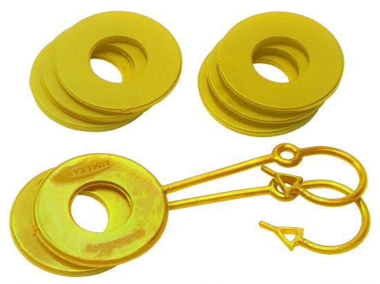 Yellow D Ring Isolator w/Lock washer Kit by Daystar