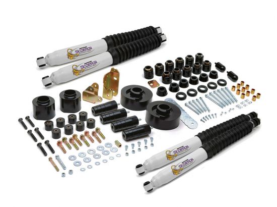 1997-2006 Jeep Wrangler TJ 2WD/4WD - 4" Lift Kit (3" Suspension Lift & 1" Body) & Tuff Country Shocks by Daystar