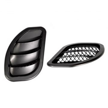 1986-1992 Jeep MJ Comanche Side Hood Vent Kit Black Pair by Daystar