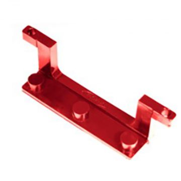 License Plate Bracket for Roller Fairlead Isolator Red by Daystar