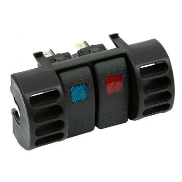 1984-2001 Jeep Cherokee XJ 2WD/4WD - Air Vent Switch Panel (Includes Blue & Red Switches)