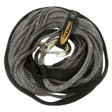 50 Foot Synthetic Winch Line W/Loop End 1/4 x 50 Foot Plasma Synthetic Fiber Black by Daystar