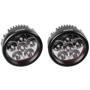 Scorpion Extreme Products P000024 Alpha Series 4" LED Round Lights - Pair