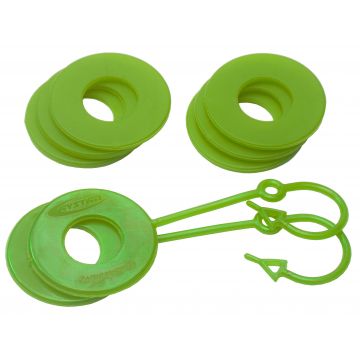 Fluorescent Green D Ring Isolator w/Lock Washer Kit by Daystar