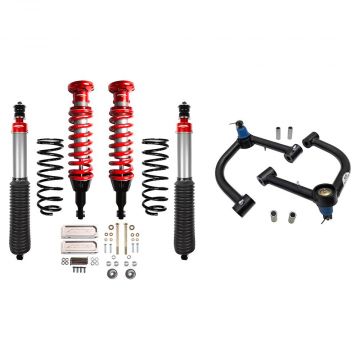 Toytec Lifts 2BOSS-4R210-ALM-2 2"-3" Lift Aluma Series 2.0 Boss Suspension System with Tuff Country Ball Joint UCAs for Toyota 4Runner 2010-2023