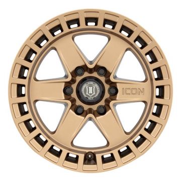 Icon 3417858347BS Raider 17" x 8.50" Wheel - Satin Brass