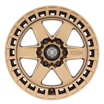 Icon 3417859447BS Raider 17" x 8.50" Wheel - Satin Brass